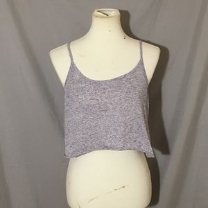 Divided Gray Crop Top